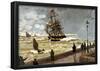 Claude Monet The Jetty of Le Havre in Bad Weather Art Print Poster-null-Framed Poster