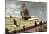 Claude Monet The Jetty of Le Havre in Bad Weather Art Print Poster-null-Mounted Poster