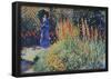 Claude Monet The Peasant Wife's Garden Art Print Poster-null-Framed Poster