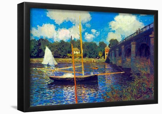 Claude Monet The Road Bridge Argenteuil Art Print Poster-null-Framed Poster
