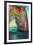 Claude Monet The Rocky Cliffs of Etretat La Porte Man 2-null-Framed Art Print