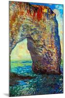 Claude Monet The Rocky Cliffs of Etretat La Porte Man 2-null-Mounted Art Print