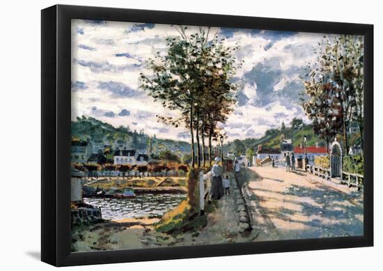 Claude Monet The Seine at Bougival Art Print Poster-null-Framed Poster