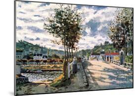 Claude Monet The Seine at Bougival Art Print Poster-null-Mounted Poster