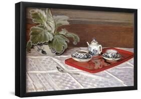 Claude Monet The Tea Set Art Print Poster-null-Framed Poster