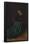 Claude Monet (The Woman in the Green Dress, Camille Doncieux) Art Poster Print-null-Framed Poster