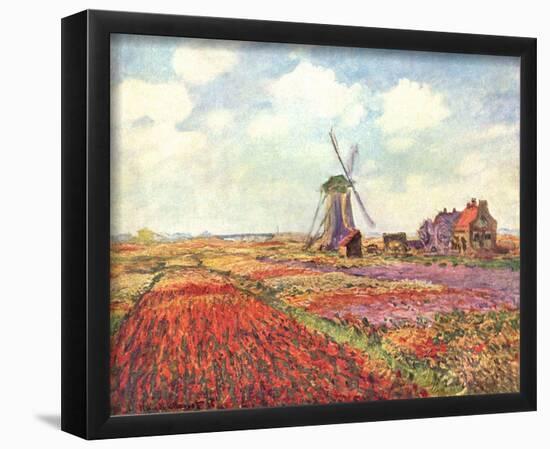 Claude Monet (Tulips of Holland) Art Poster Print-null-Framed Poster