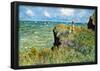 Claude Monet Walk on the Cliffs Art Print Poster-null-Framed Poster