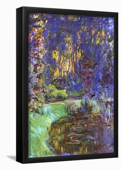 Claude Monet (Water Garden at Giverny) Art Poster Print-null-Framed Poster