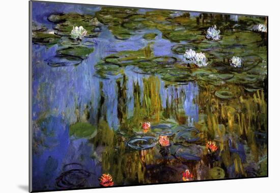 Claude Monet Water-Lilies 3 Art Print Poster-null-Mounted Poster
