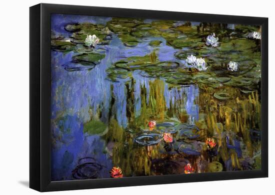 Claude Monet Water-Lilies 3 Art Print Poster-null-Framed Poster