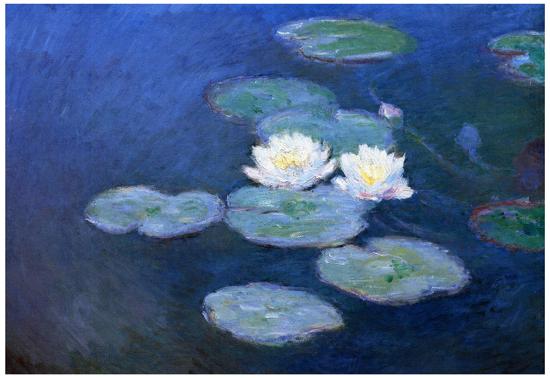 Claude Monet Water-Lilies 7 Art Print Poster-null-Lamina Framed Poster