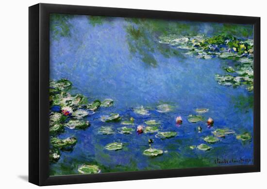 Claude Monet Water Lilies Art Print Poster-null-Framed Poster