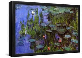 Claude Monet Water-Lilies Art Print Poster-null-Framed Poster