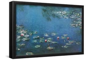 Claude Monet (Water Lilies in Pond) Art Poster Print-null-Framed Poster