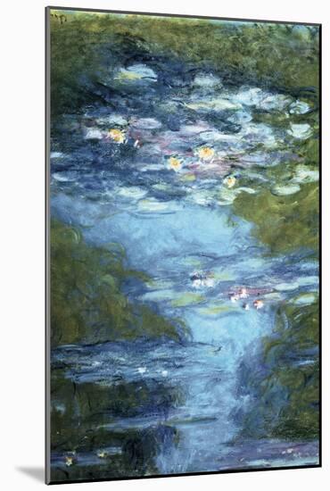 Claude Monet Water Lilies in Pond Art Print Poster-null-Mounted Poster