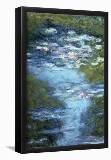 Claude Monet Water Lilies in Pond Art Print Poster-null-Framed Poster