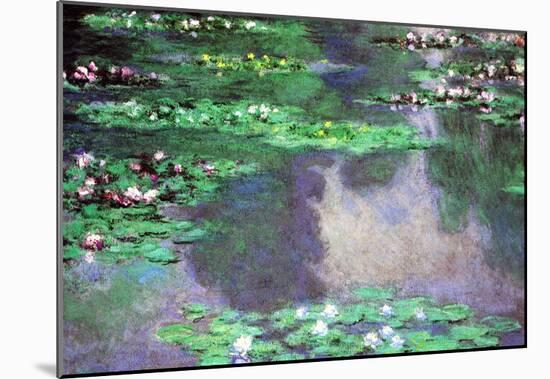 Claude Monet Water-Lilies Landscape Art Print Poster-null-Mounted Poster