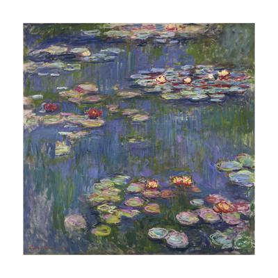 FLORAL ART PRINT Water Lilies Claude Monet 10x8