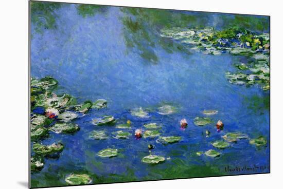 Claude Monet Water Lilies Nympheas-Claude Monet-Mounted Art Print