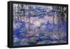 Claude Monet Water Lilies with Clouds Art Poster Print-null-Framed Poster