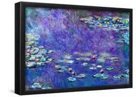 Claude Monet Water Lily Pond #3 Art Print Poster-null-Framed Poster