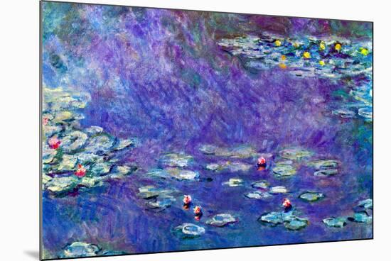 Claude Monet Water Lily Pond 3-Claude Monet-Mounted Art Print