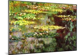 Claude Monet Water-Lily Pond Art Print Poster-null-Mounted Poster