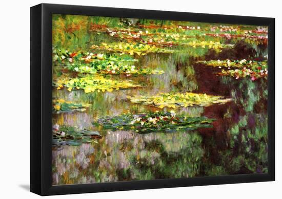 Claude Monet Water-Lily Pond Art Print Poster-null-Framed Poster