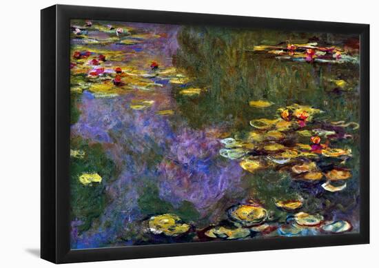 Claude Monet Water Lily Pond Giverny Art Print Poster-null-Framed Poster