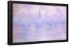 Claude Monet (Waterloo Bridge, Fog Effect) Art Poster Print-null-Framed Poster