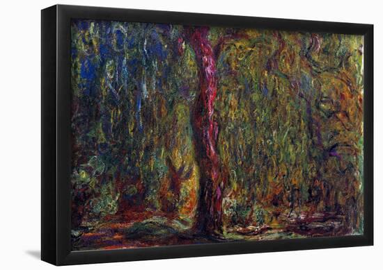 Claude Monet Weeping Willow Art Print Poster-null-Framed Poster