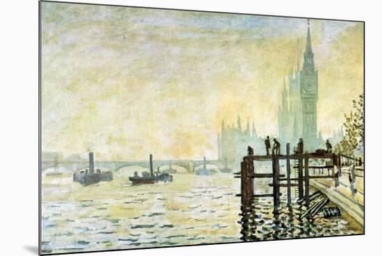 Claude Monet Westminster Bridge in London-null-Mounted Art Print