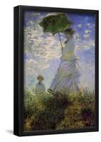 Claude Monet (Woman with a Parasol, 1875) Art Poster Print-null-Framed Poster
