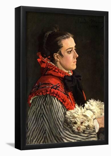 Claude Monet Women with Dog Art Print Poster-null-Framed Poster