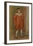 Claude Renoir in Clown Costume, 1909-Pierre-Auguste Renoir-Framed Giclee Print