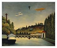 View of the Bridge at Sevres and the Hills at Clam-Claude Rousseau-Art Print
