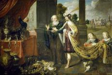 Salomon et la reine de Saba dit aussi "Esther devant Assuérus"-Claude Vignon-Giclee Print