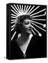 Claudette Colbert en, 1934 (b/w photo)-null-Framed Stretched Canvas