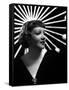 Claudette Colbert en, 1934 (b/w photo)-null-Framed Stretched Canvas