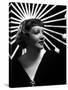 Claudette Colbert en, 1934 (b/w photo)-null-Stretched Canvas