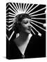 Claudette Colbert en, 1934 (b/w photo)-null-Stretched Canvas