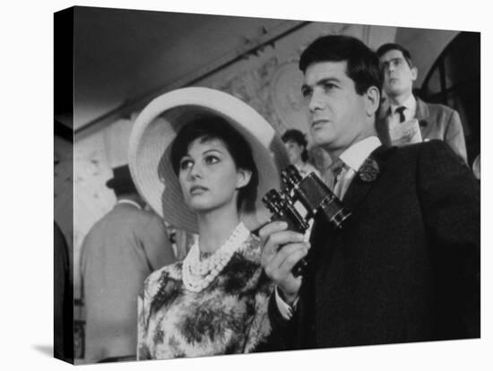 Claudia Cardinale and Jean-Claude Brialy: Les Lions Sont Lâchés, 1961-Marcel Dole-Stretched Canvas