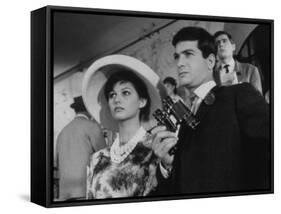 Claudia Cardinale and Jean-Claude Brialy: Les Lions Sont Lâchés, 1961-Marcel Dole-Framed Stretched Canvas