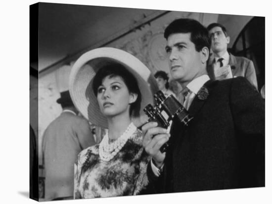 Claudia Cardinale and Jean-Claude Brialy: Les Lions Sont Lâchés, 1961-Marcel Dole-Stretched Canvas