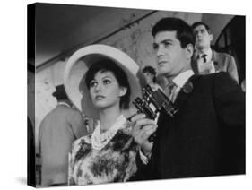 Claudia Cardinale and Jean-Claude Brialy: Les Lions Sont Lâchés, 1961-Marcel Dole-Stretched Canvas