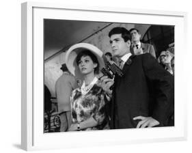 Claudia Cardinale and Jean-Claude Brialy: Les Lions Sont Lâchés, 1961-Marcel Dole-Framed Photographic Print