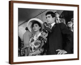 Claudia Cardinale and Jean-Claude Brialy: Les Lions Sont Lâchés, 1961-Marcel Dole-Framed Photographic Print