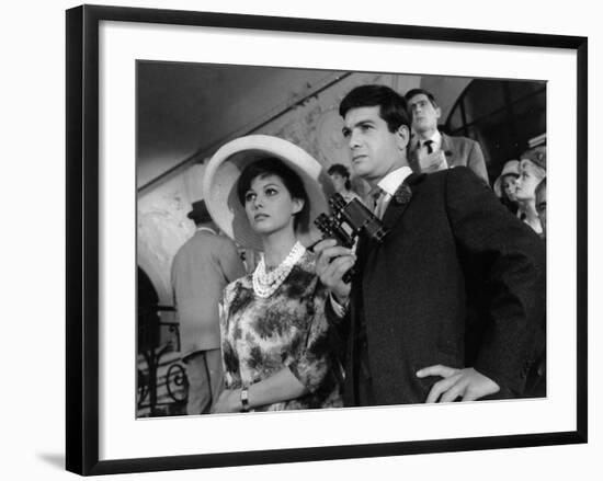 Claudia Cardinale and Jean-Claude Brialy: Les Lions Sont Lâchés, 1961-Marcel Dole-Framed Photographic Print