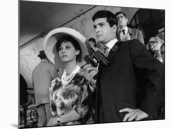 Claudia Cardinale and Jean-Claude Brialy: Les Lions Sont Lâchés, 1961-Marcel Dole-Mounted Photographic Print